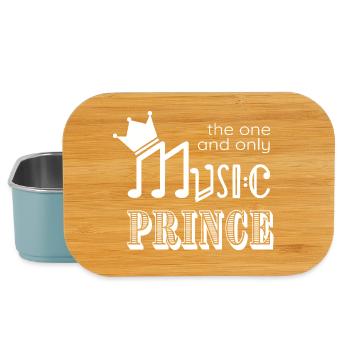 Music Prince - Geschenk für Jungs die Musik lieben - Lunch Box - Hellblau - Vorne