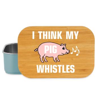 Je pense que mon cochon siffle - Boîte à goûter - bleu pâle - Devant