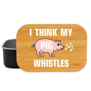 I think my pig whistles - Lunch Box - black - Front