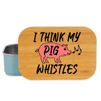 I think my pig whistles - Lunch Box - light blue - Front