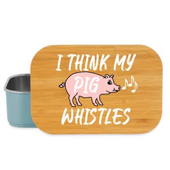 Je pense que mon cochon siffle - Boîte à goûter - bleu pâle - Devant