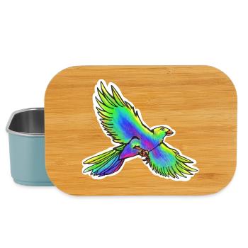 Paradise Bird (Yellow-Green-Blue) - Lunch Box - light blue - Front
