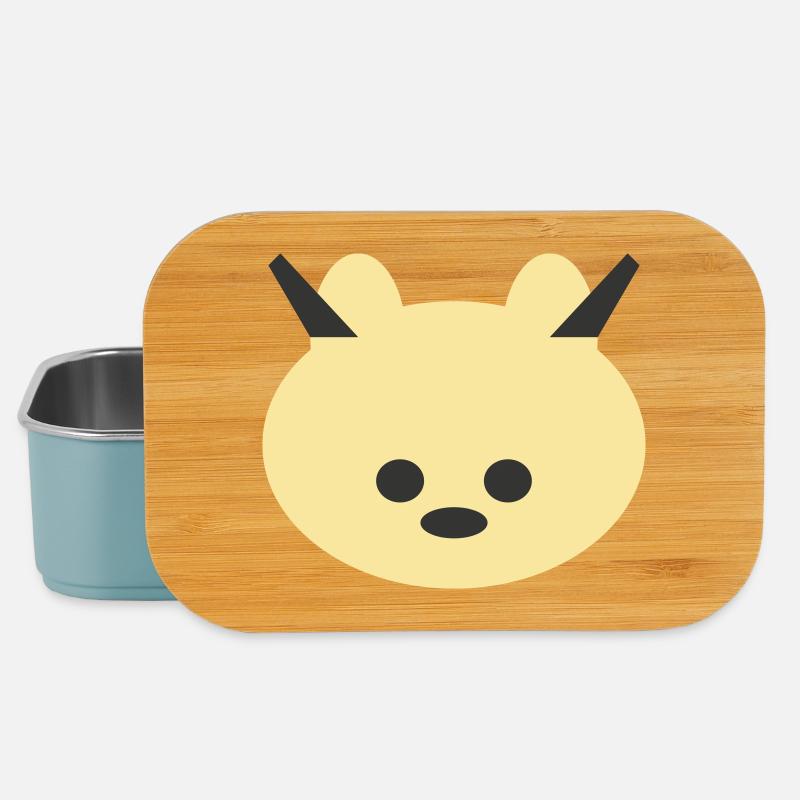 Horned Bear Cuddly Icon - Lunch Box - light blue
