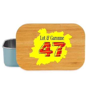 Carte Lot et Garonne 47  - Boîte à goûter - bleu pâle - Devant