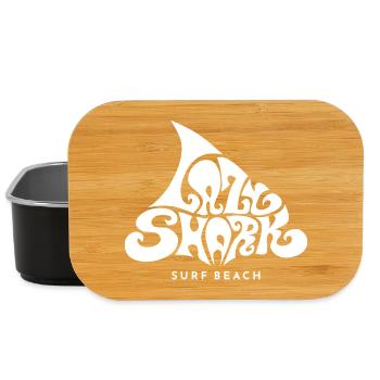 Hai Lazy Shark surf beach sixties Strand maritim - Lunch Box - Schwarz - Vorne