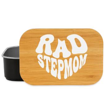 Rad Stepmom - Vintage Heart (Custom Color) - Lunch Box - black - Front