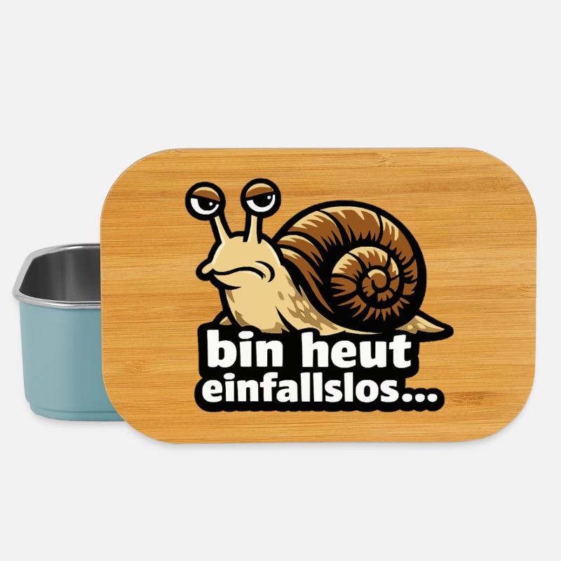 Gelangweilte Schnecke: Bin heut einfallslos - Lunch Box - Hellblau