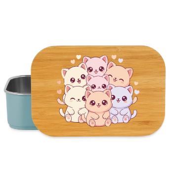 Pastell Katzenbande - Lunch Box - Hellblau - Vorne