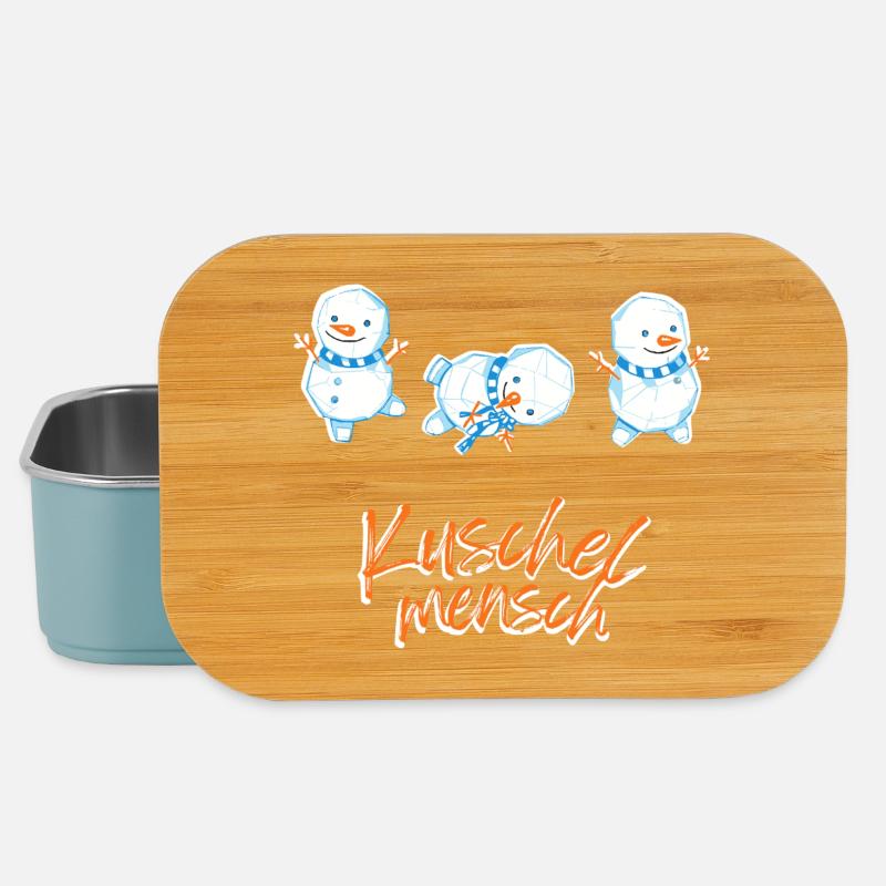 Kuschelmensch Schneemänner Trio - Lunch Box - Hellblau