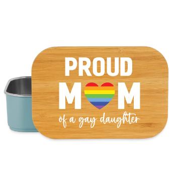 LGBT Pride Month - Proud Mom of a Gay Daughter - Lunch Box - light blue - Front