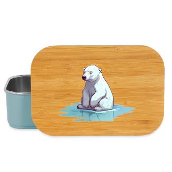 Ours polaire sans glace Changement climatique - Boîte à goûter - bleu pâle - Devant