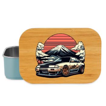 JDM car Japanese Retro Car Racing Drifting Legend - Lunch Box - light blue - Front