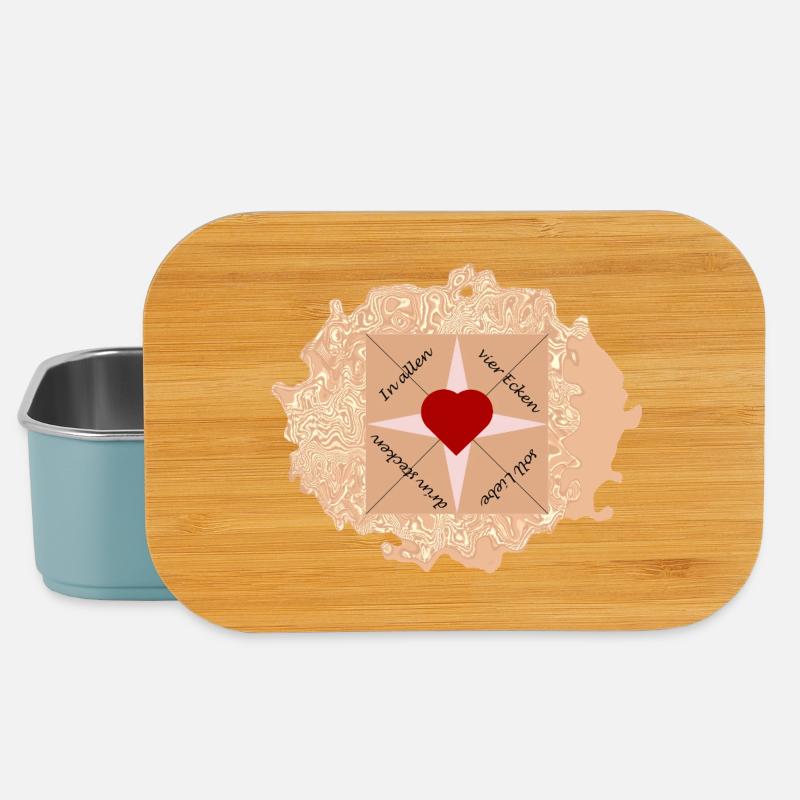 In allen vier Ecken soll Liebe drin stecken - Lunch Box - Hellblau