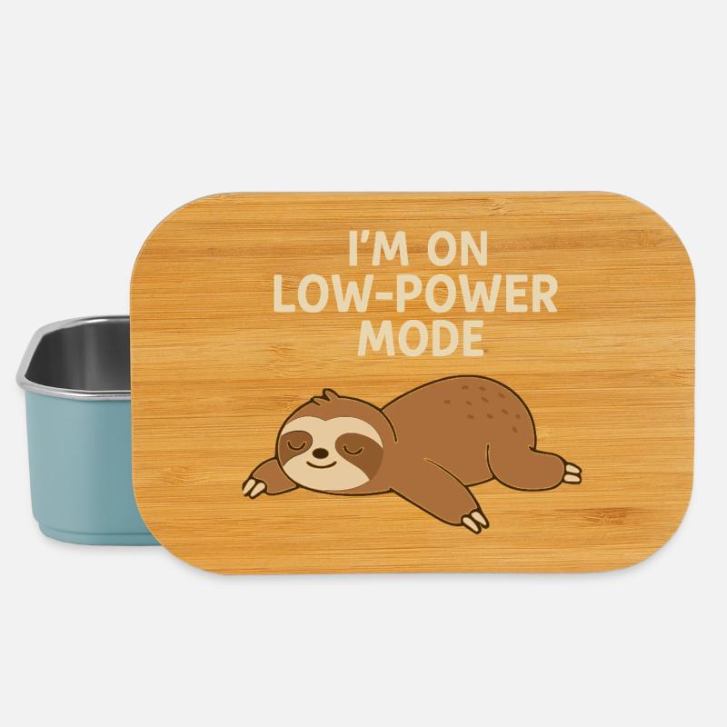 Sleep Sloth: Low Power Mode - Lunch Box - light blue