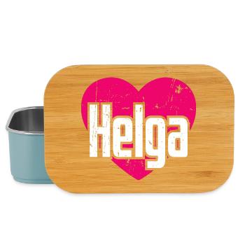I Love Helga Pinkes Herz Ich liebe Helga - Lunch Box - Hellblau - Vorne