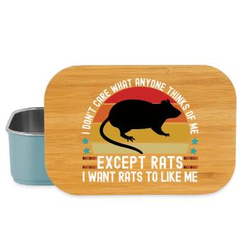 I Don't Care Except Rats Funny Rat Lover - Lunch Box - light blue - Front