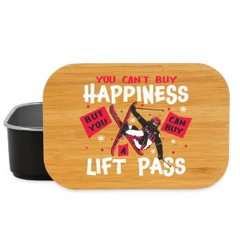 Happiness Skiing Freestyle Lift Pass - Happy Ski - Lunch Box - Schwarz - Vorne
