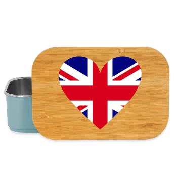 Herzflagge Großbritannien - Lunch Box - Hellblau - Vorne