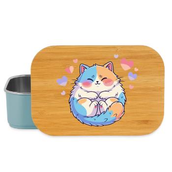 Pastellkätzchen Kuschelherz - Lunch Box - Hellblau - Vorne