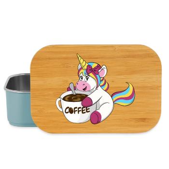 Licorne au Café - Boîte à goûter - bleu pâle - Devant