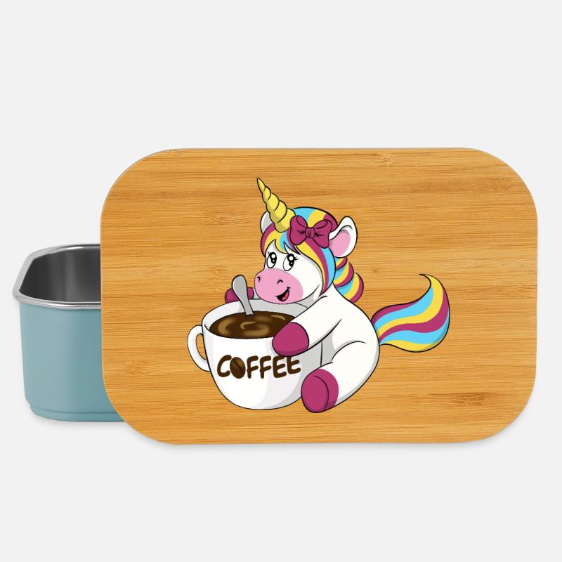 Kaffee Einhorn - Lunch Box - Hellblau