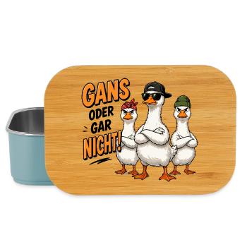  Gans Oder Gar Nicht Lustige Coole Gänse Gang Für - Lunch Box - Hellblau - Vorne