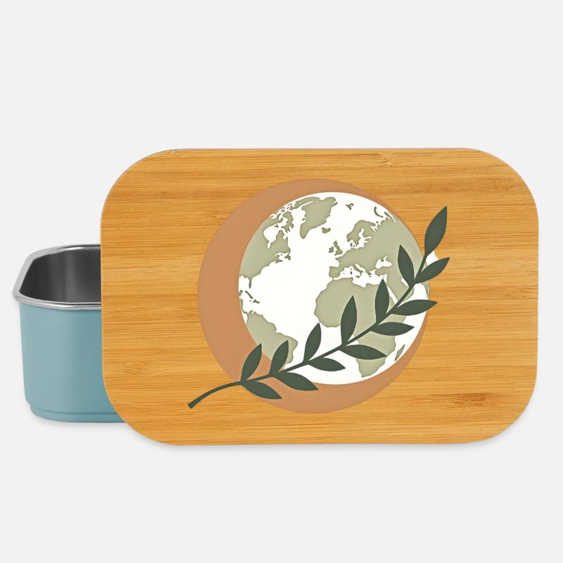 Globe de la Paix Verte - Boîte à goûter - bleu pâle