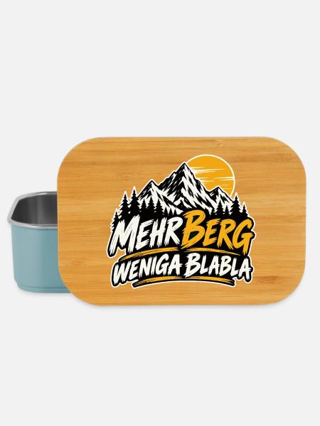 mehr Berg weniga blabla - für echte Wanderer - Lunch Box - Hellblau