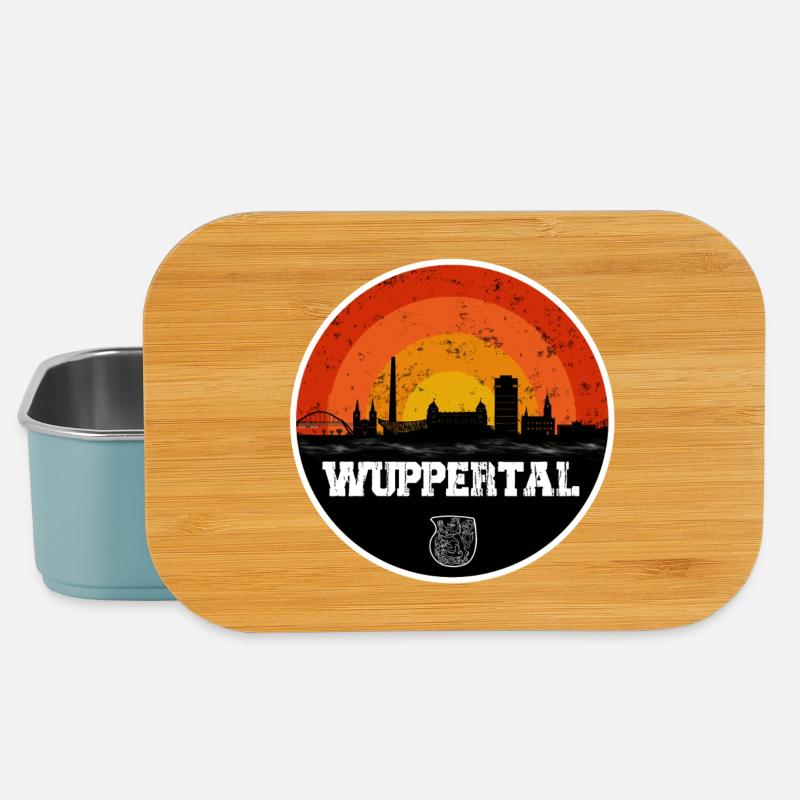 Wuppertal Skyline mit Wappen - Lunch Box - Hellblau