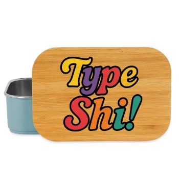Type Shi! – Colorful, Trendy & Bold Text Design - Lunch Box - light blue - Front