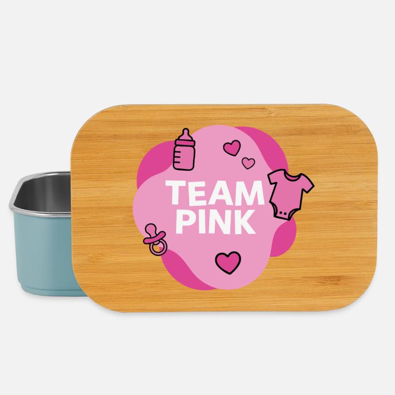 Conception de la baby shower rose de l’équipe - Boîte à goûter - bleu pâle