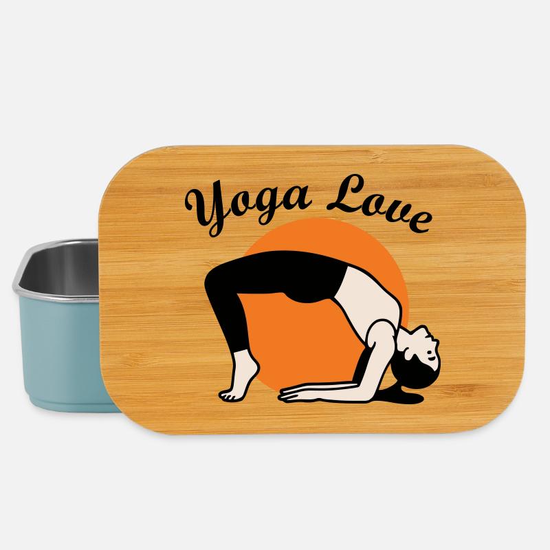 Yoga Amour - Boîte à goûter - bleu pâle