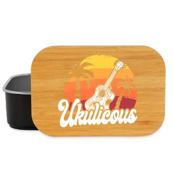 Hawaiian Ukulele Uke Ukulicious - Lunch Box - Schwarz - Vorne