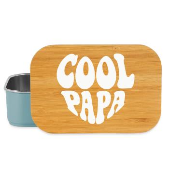 Cool Papa Heart Logo - Customizable color - Lunch Box - light blue - Front