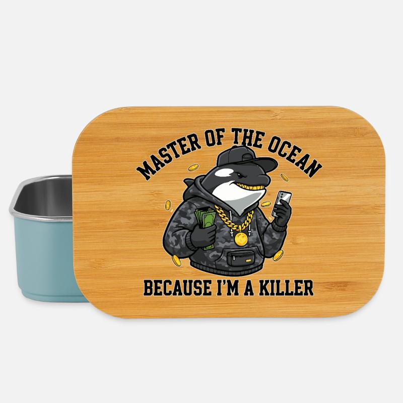 Master of the Ocean Orca Spruch - Lunch Box - Hellblau