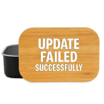 Update Failed Successfully – IT Fail Humor Design - Lunch Box - Schwarz - Vorne