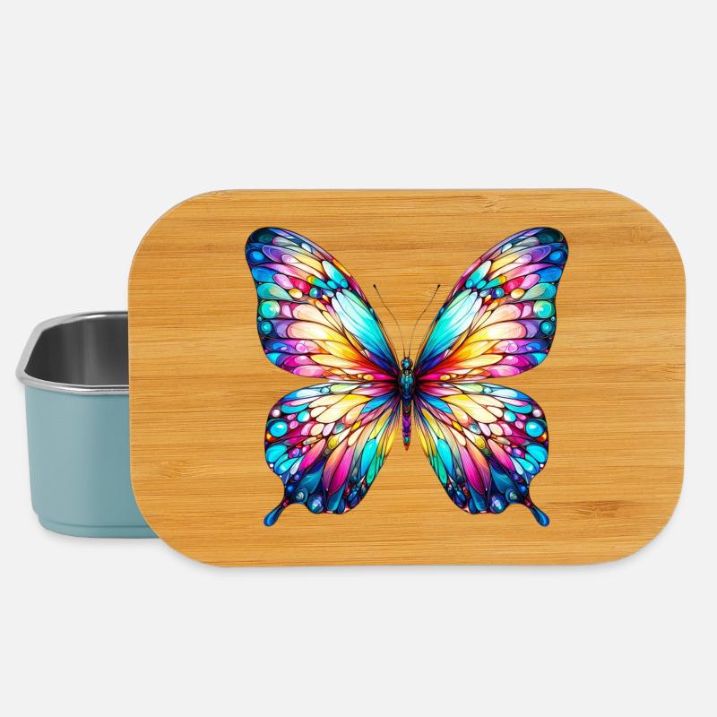Schmetterling - Lunch Box - Hellblau