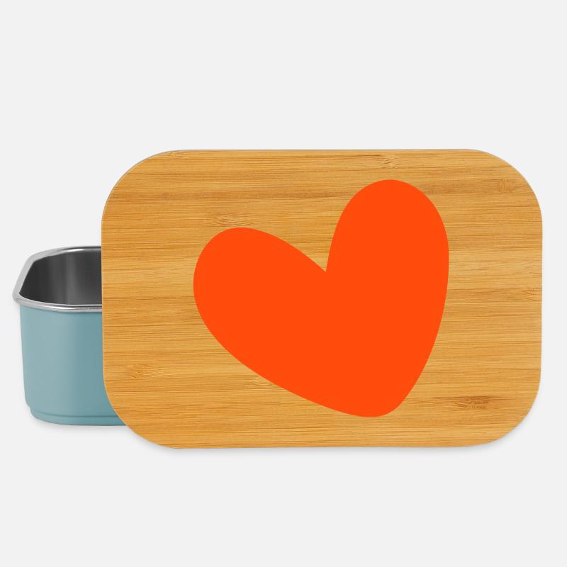 Herz ausgefuellt farbig - Lunch Box - Hellblau