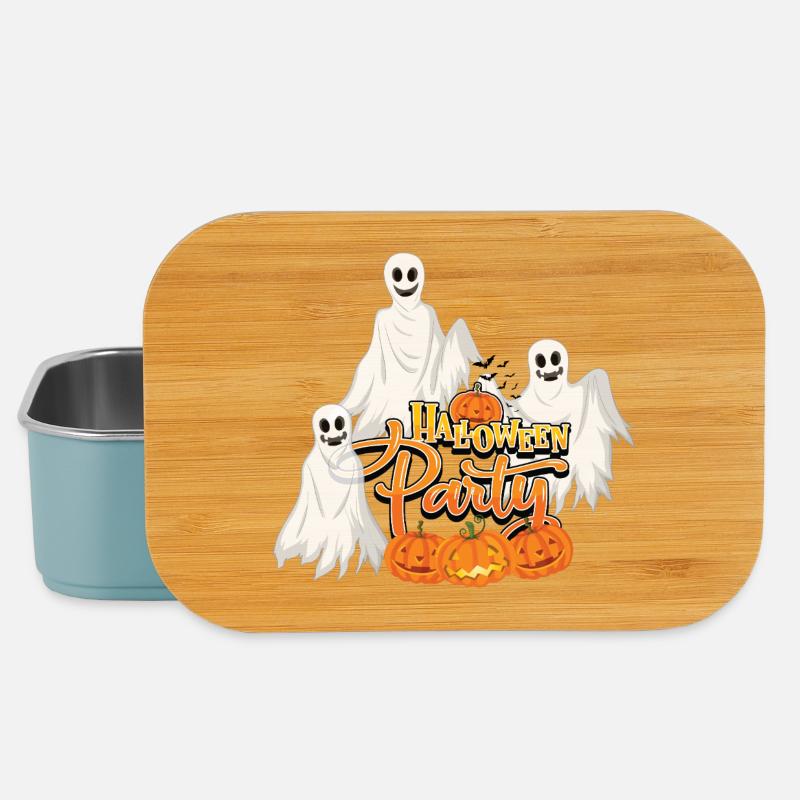 Halloween Party - Ghosts and Pumpkins - Lunch Box - light blue