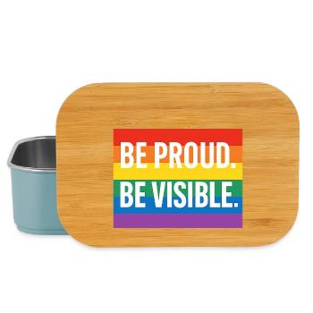 Rainbow Pride Statement Design - Lunch Box - light blue - Front
