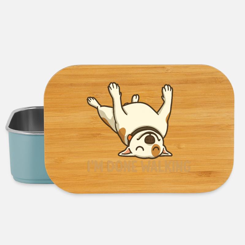 Dessin animé du chiot promeneur terminé - Boîte à goûter - bleu pâle