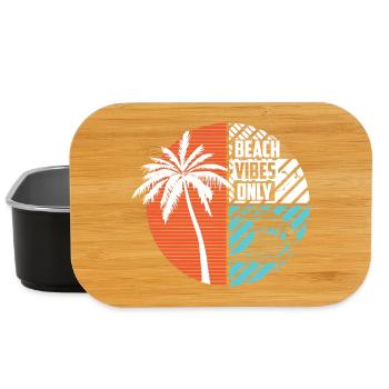Beach Vibes Only Tropischer Palmenkreis Design - Lunch Box - Schwarz - Vorne
