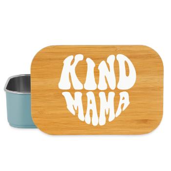 Kind Mama Heart Logo – Anpassbare Farbe - Lunch Box - Hellblau - Vorne