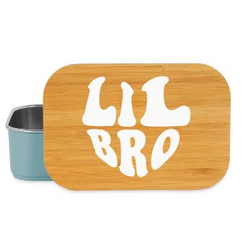 Logo du cœur de petit frère - Couleur personnalisable - Boîte à goûter - bleu pâle - Devant