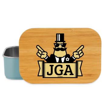 Démonstration de mains pour enterrement de vie de garçon (enterrement de vie de garçon / 3C) - Boîte à goûter - bleu pâle - Devant