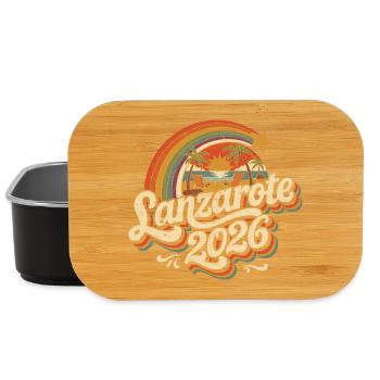 Lanzarote 2026 Strand Retro - Lunch Box - Schwarz - Vorne