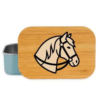 Pony Head Horse Breeder Logo - Lunch Box - light blue - Front
