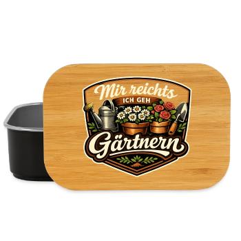 Gardening Statement Badge - Lunch Box - black - Front