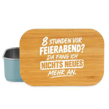 Acht Stunden vor Feierabend - Da fang ich nichts N - Lunch Box - Hellblau - Vorne
