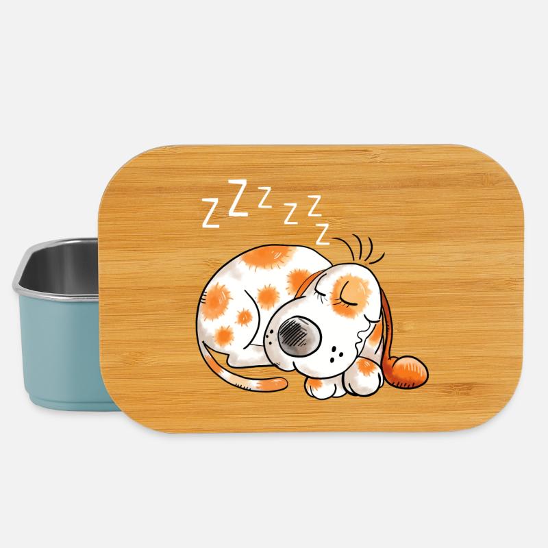 Schnarchender Hund - Hunde - Dog - Comic - Lunch Box - Hellblau